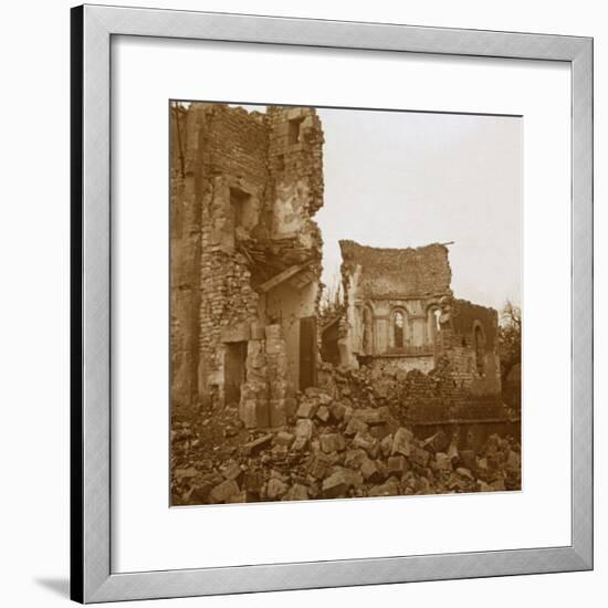 Ruined church, Trésauvaux, northern France, c1914-c1918-Unknown-Framed Photographic Print