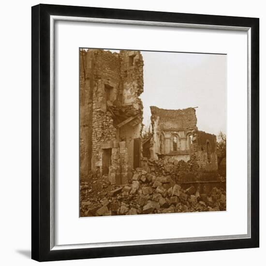 Ruined church, Trésauvaux, northern France, c1914-c1918-Unknown-Framed Photographic Print