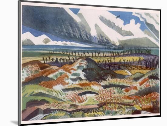 Ruined Country, Vimy, British Artists at the Front, Continuation of the Western Front, Nash, 1918-Paul Nash-Mounted Giclee Print