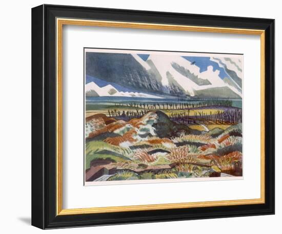 Ruined Country, Vimy, British Artists at the Front, Continuation of the Western Front, Nash, 1918-Paul Nash-Framed Giclee Print