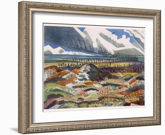 Ruined Country, Vimy, British Artists at the Front, Continuation of the Western Front, Nash, 1918-Paul Nash-Framed Giclee Print