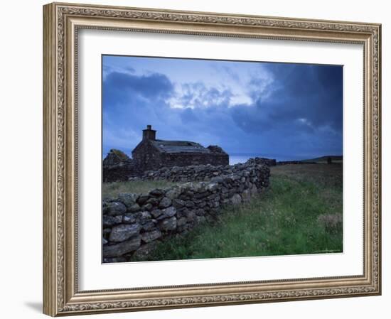 Ruined Croft at Sound, Yell, Shetland Islands, Scotland, United Kingdom, Europe-Patrick Dieudonne-Framed Photographic Print
