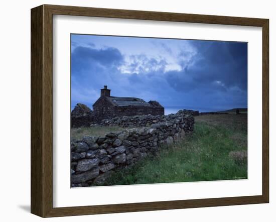 Ruined Croft at Sound, Yell, Shetland Islands, Scotland, United Kingdom, Europe-Patrick Dieudonne-Framed Photographic Print