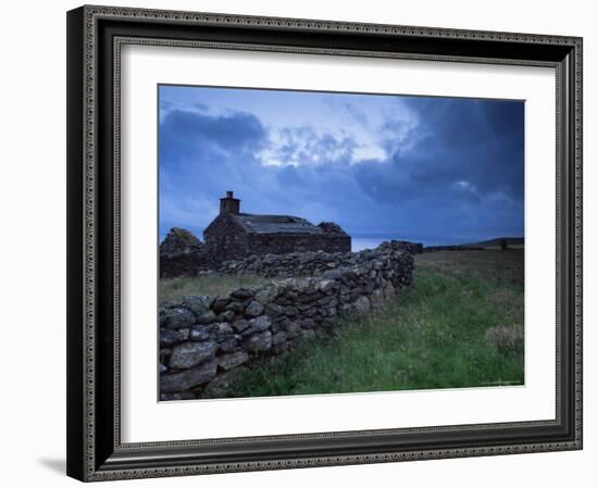 Ruined Croft at Sound, Yell, Shetland Islands, Scotland, United Kingdom, Europe-Patrick Dieudonne-Framed Photographic Print