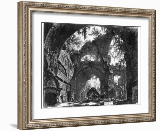 Ruined Gallery of the Villa Adriana at Tivoli-Giovanni Battista Piranesi-Framed Giclee Print