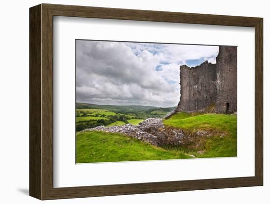 Ruined Medieval Castle Landscape with Dramatic Sky-Veneratio-Framed Photographic Print