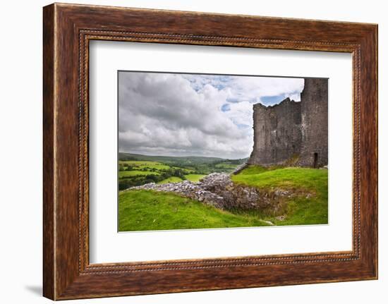 Ruined Medieval Castle Landscape with Dramatic Sky-Veneratio-Framed Photographic Print