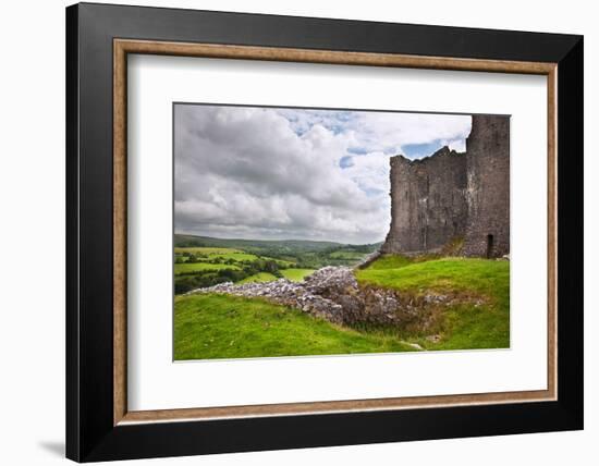 Ruined Medieval Castle Landscape with Dramatic Sky-Veneratio-Framed Photographic Print