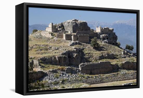 Ruined Stadium and Acropolis, Tlos, Near Kalkan-Stuart Black-Framed Premier Image Canvas