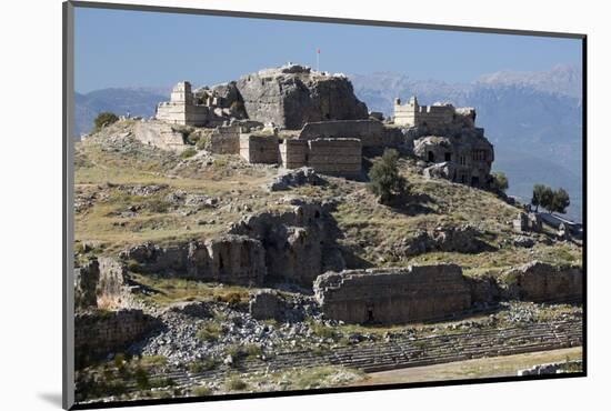 Ruined Stadium and Acropolis, Tlos, Near Kalkan-Stuart Black-Mounted Photographic Print