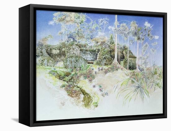 Ruined Temple, Tikal, Guatemala, 1984-James Reeve-Framed Premier Image Canvas