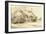 Ruined Thatched Cottage Overgrown with Bushes (Pen and Ink and Wash on Paper)-Rembrandt van Rijn-Framed Giclee Print