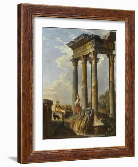 Ruines antiques-Giovanni Paolo Pannini-Framed Giclee Print