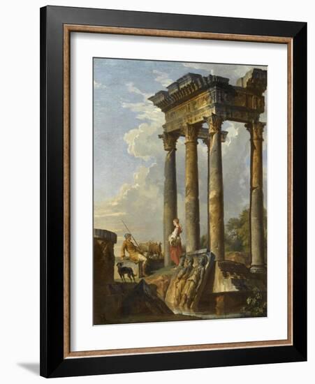 Ruines antiques-Giovanni Paolo Pannini-Framed Giclee Print