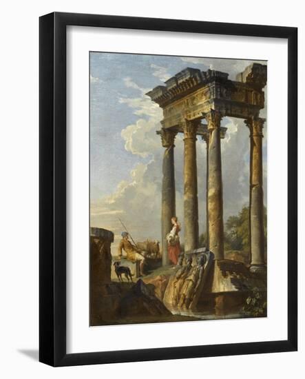 Ruines antiques-Giovanni Paolo Pannini-Framed Giclee Print