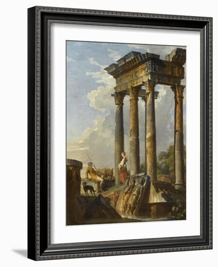 Ruines antiques-Giovanni Paolo Pannini-Framed Giclee Print