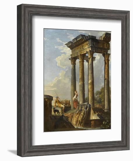 Ruines antiques-Giovanni Paolo Pannini-Framed Giclee Print