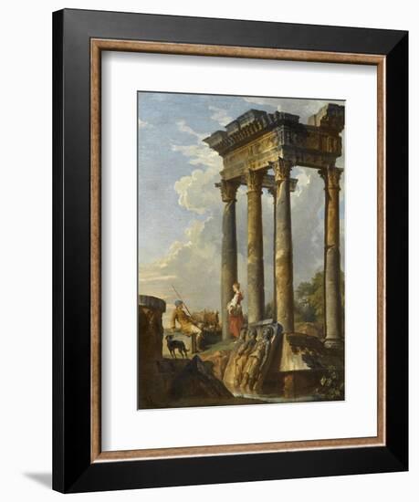 Ruines antiques-Giovanni Paolo Pannini-Framed Giclee Print