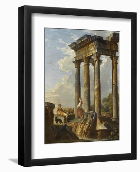 Ruines antiques-Giovanni Paolo Pannini-Framed Giclee Print