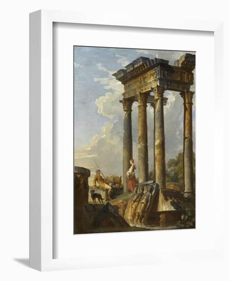 Ruines antiques-Giovanni Paolo Pannini-Framed Giclee Print