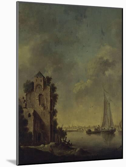 Ruines au bord d'une rivière-Jan Van Goyen-Mounted Giclee Print