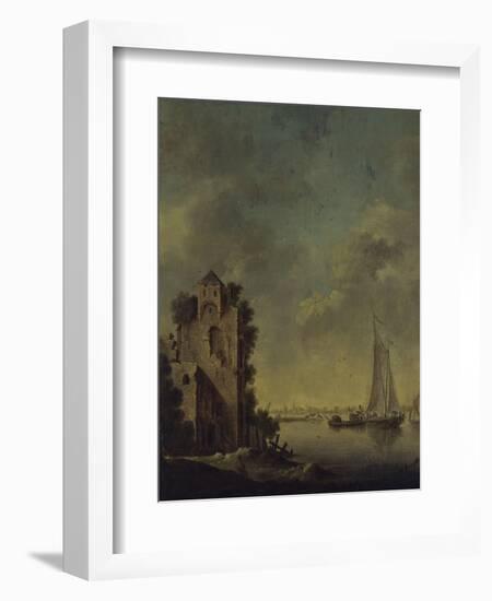 Ruines au bord d'une rivière-Jan Van Goyen-Framed Giclee Print