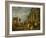 Ruines d'architecture avec l'Arc de Janus, le temple de Vesta, la statue équestre de Marc-Aurèle-Giovanni Paolo Pannini-Framed Giclee Print