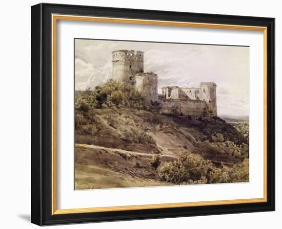 Ruines du château de Coucy-Antoine Alphonse Montfort-Framed Giclee Print