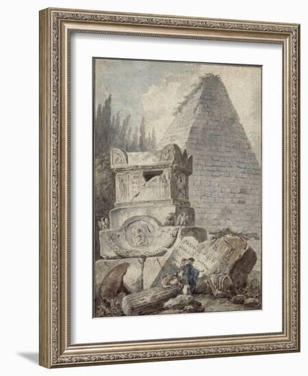 Ruines et tombeaux-Hubert Robert-Framed Giclee Print