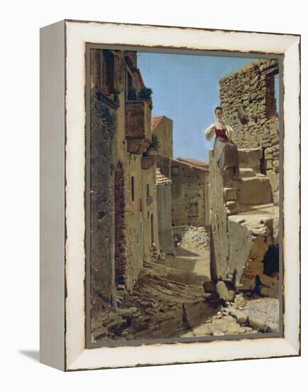 Ruins Along Country Road-Filippo Palizzi-Framed Premier Image Canvas