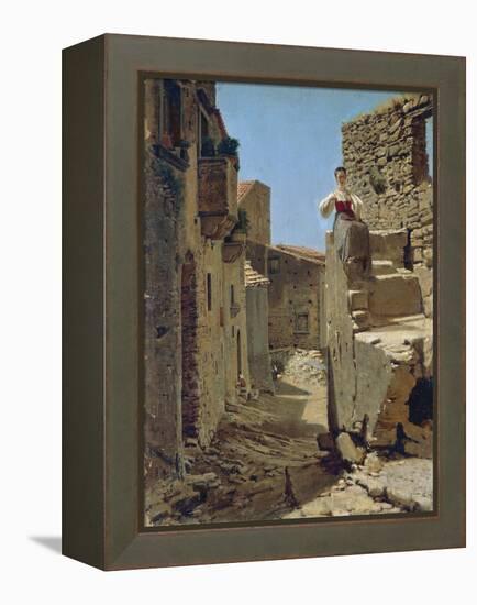 Ruins Along Country Road-Filippo Palizzi-Framed Premier Image Canvas