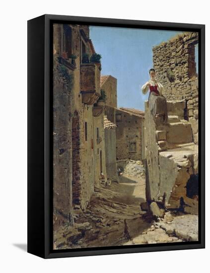 Ruins Along Country Road-Filippo Palizzi-Framed Premier Image Canvas