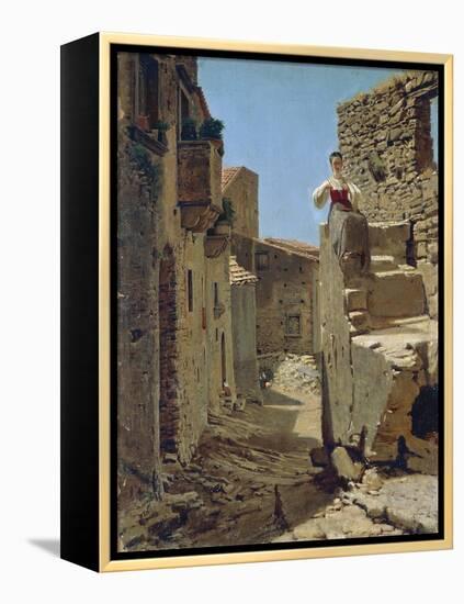 Ruins Along Country Road-Filippo Palizzi-Framed Premier Image Canvas