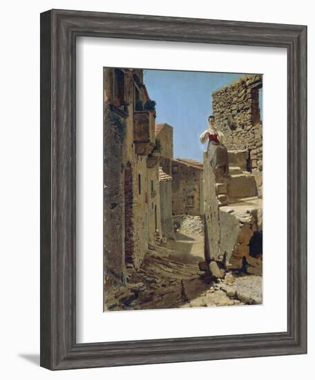 Ruins Along Country Road-Filippo Palizzi-Framed Giclee Print