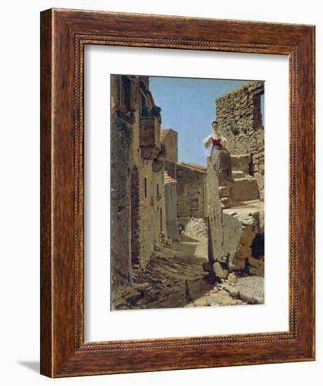 Ruins Along Country Road-Filippo Palizzi-Framed Giclee Print