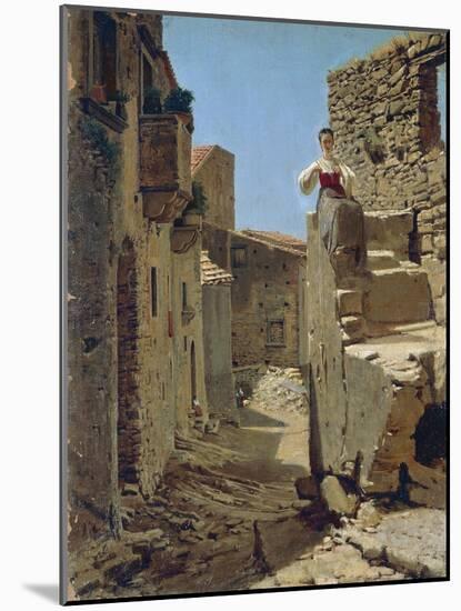 Ruins Along Country Road-Filippo Palizzi-Mounted Giclee Print