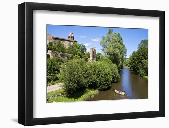 Ruins and Benedictine Abbey Tower, Auvergne-Guy Thouvenin-Framed Photographic Print