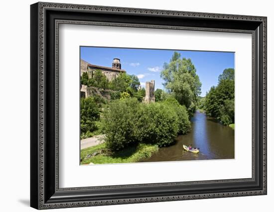 Ruins and Benedictine Abbey Tower, Auvergne-Guy Thouvenin-Framed Photographic Print