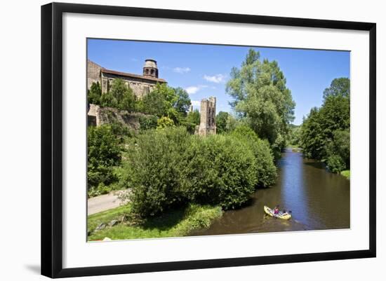 Ruins and Benedictine Abbey Tower, Auvergne-Guy Thouvenin-Framed Photographic Print