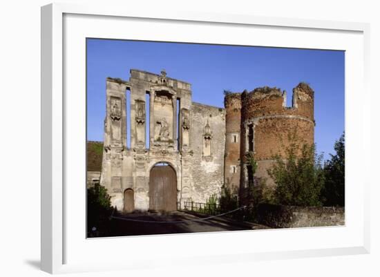 Ruins at Entrance of Nantouillet Castle, Ile-De-France. France, 16th Century-null-Framed Giclee Print