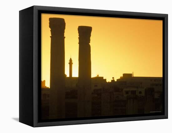 Ruins at Sunset, Archaeological Site, Jerash, Jordan, Middle East-Alison Wright-Framed Premier Image Canvas