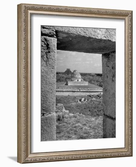 Ruins Chichen Itza Through an Archway-Dmitri Kessel-Framed Photographic Print