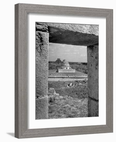 Ruins Chichen Itza Through an Archway-Dmitri Kessel-Framed Photographic Print