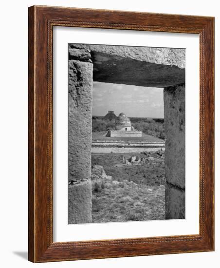 Ruins Chichen Itza Through an Archway-Dmitri Kessel-Framed Photographic Print