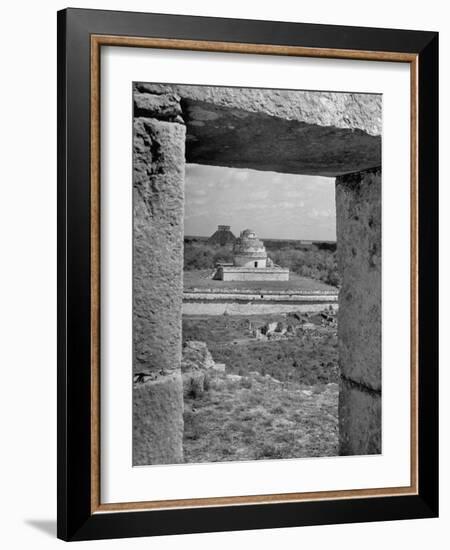 Ruins Chichen Itza Through an Archway-Dmitri Kessel-Framed Photographic Print