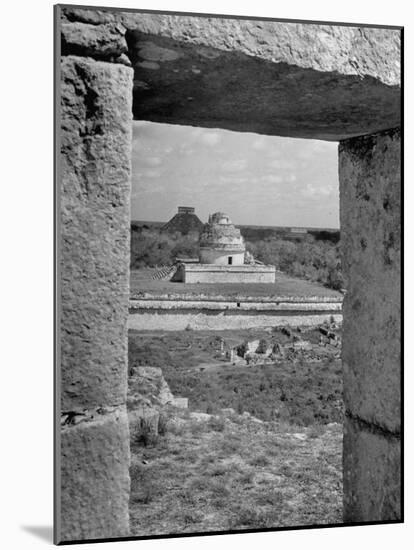 Ruins Chichen Itza Through an Archway-Dmitri Kessel-Mounted Photographic Print