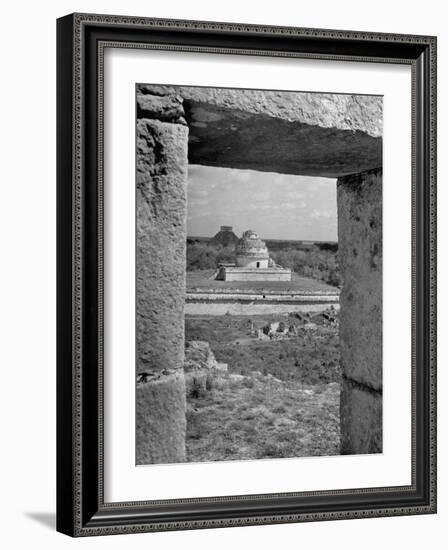 Ruins Chichen Itza Through an Archway-Dmitri Kessel-Framed Photographic Print