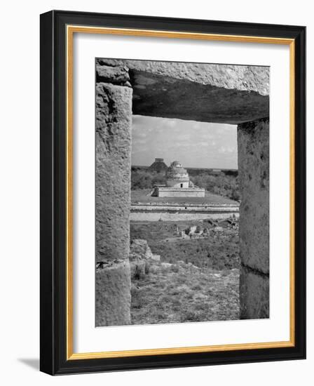Ruins Chichen Itza Through an Archway-Dmitri Kessel-Framed Photographic Print