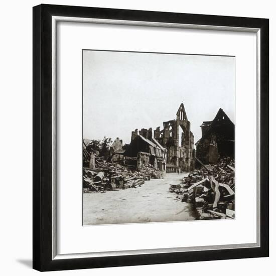 Ruins, Craonne, northern France, c1914-c1918-Unknown-Framed Photographic Print