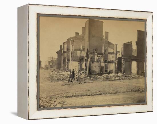 Ruins in Richmond, Virginia, c.1865-Andrew J^ Johnson-Framed Stretched Canvas